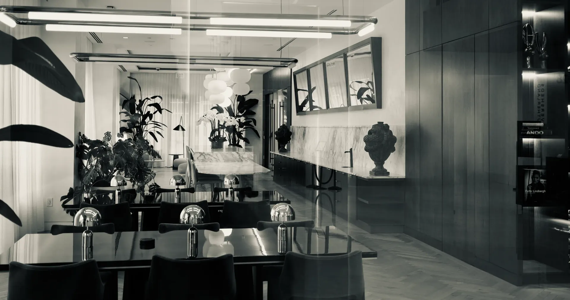 Office space with a phone booth